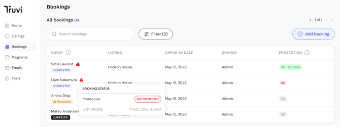 Not protected screenshot Alert